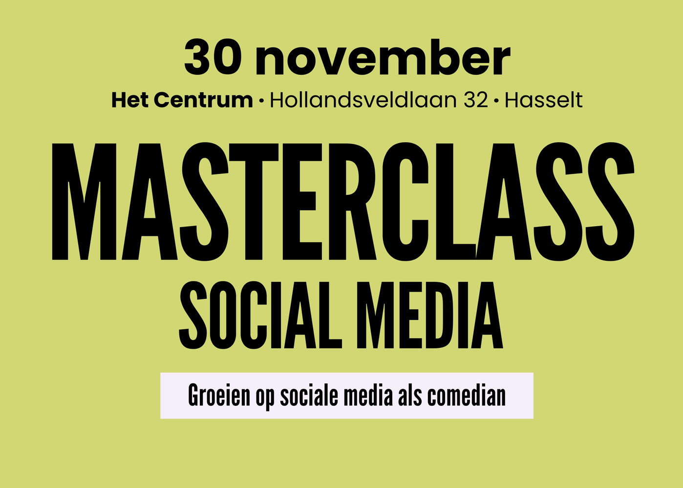 Masterclass · Social Media (Hasselt)