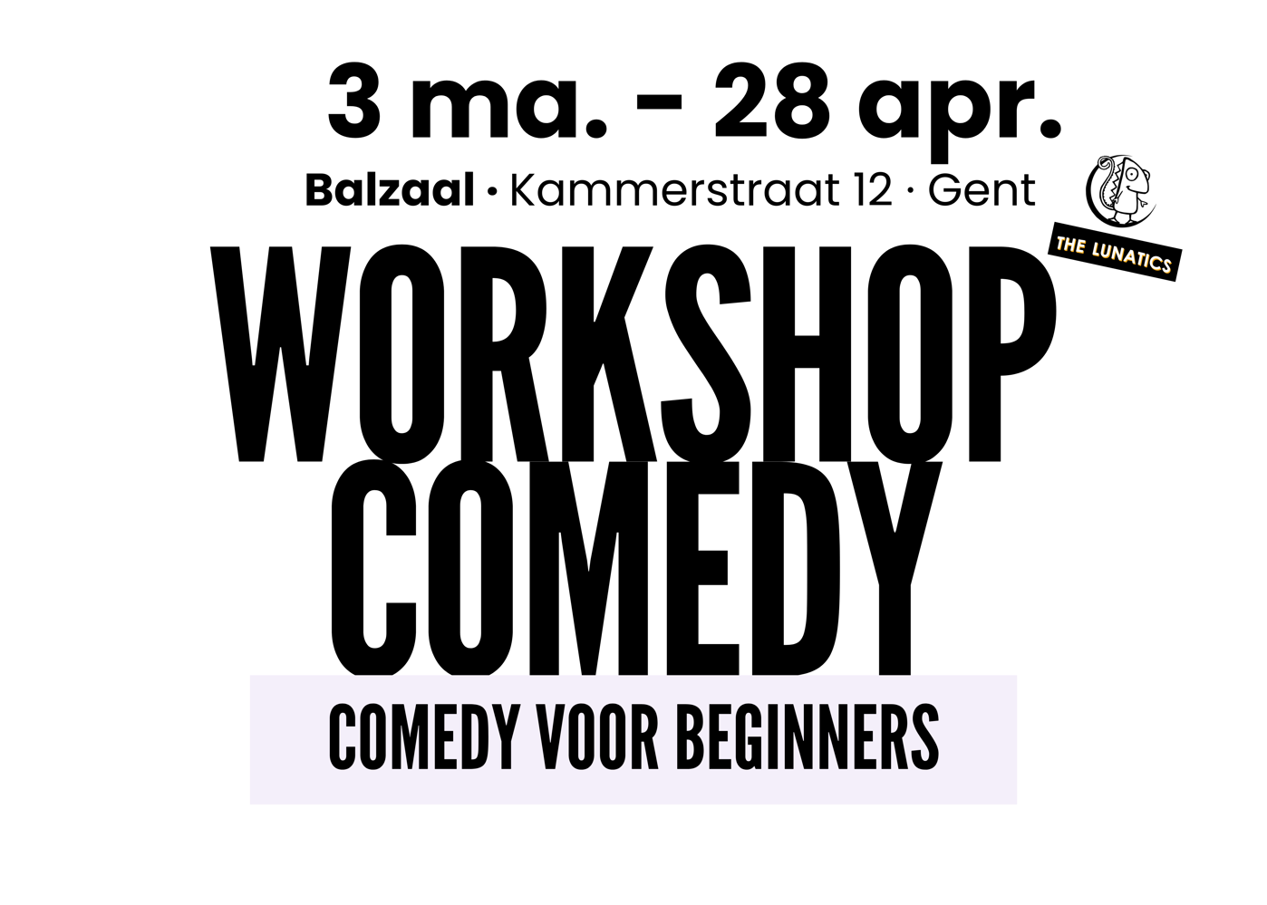 *VOLZET* Workshop · Comedy voor beginners (Gent)